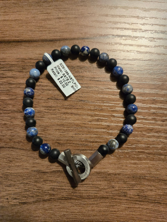 Esquire Men's Bead Toggle Bracelet in Gold-Tone Ion-Plated Stainless Steel