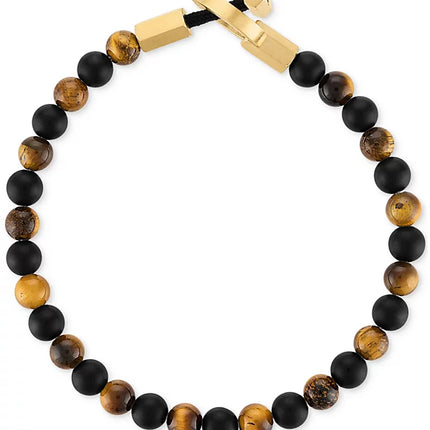 Esquire Men's Bead Toggle Bracelet in Gold-Tone Ion-Plated Stainless Steel