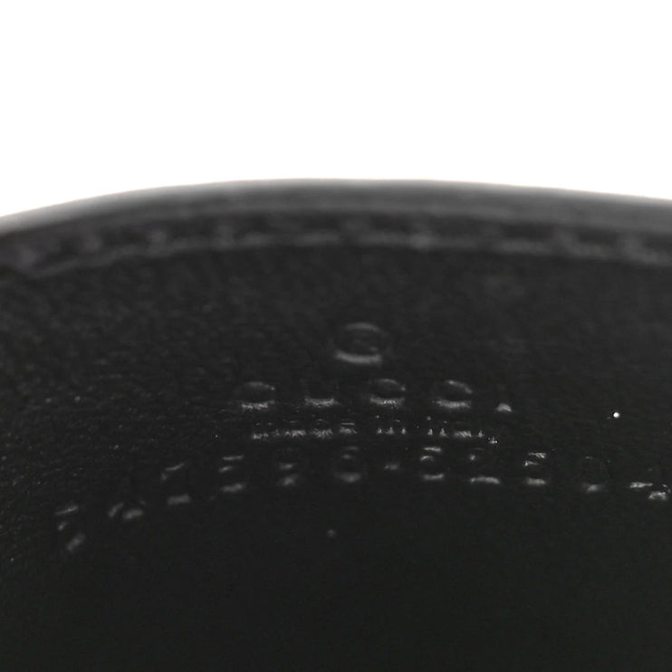 Gucci Plutone Calfskin Logo Card Holder Black