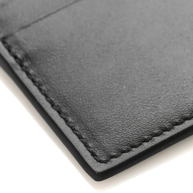 Gucci Plutone Calfskin Logo Card Holder Black