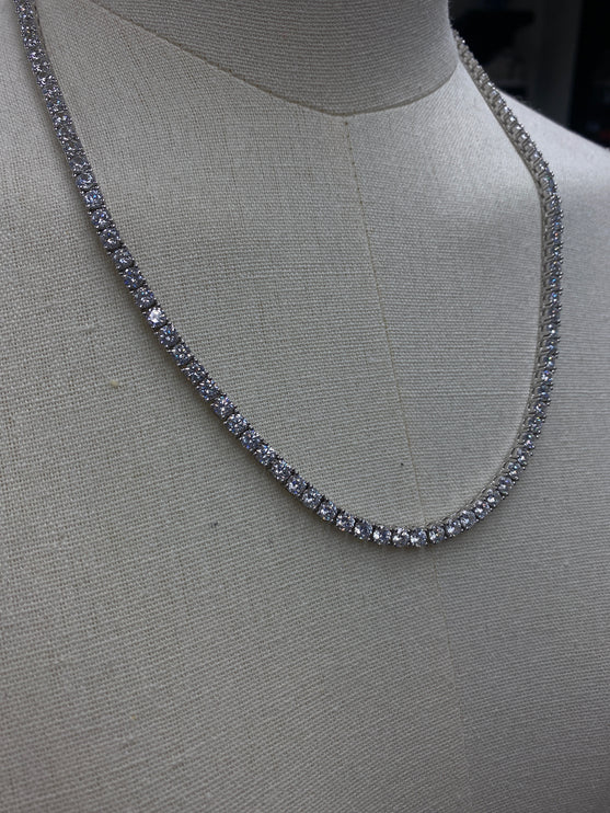 Esquire Men's Jewelry Cubic Zirconia (4mm) Tennis Necklace 22"