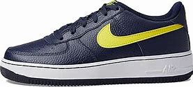 AIR FORCE 1 (GS) OBSIDIAN OPI YELLOW WHITE