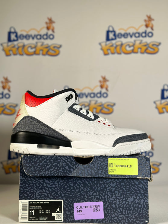 Jordan 3 Retro SE Fire Red Denim (2020) 11M