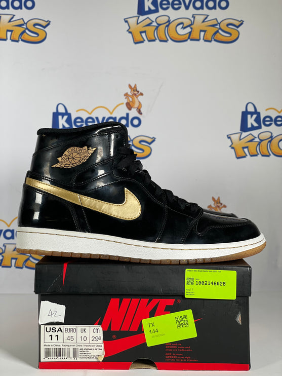 Jordan 1 Retro Black Metallic Gold (2013) 11m