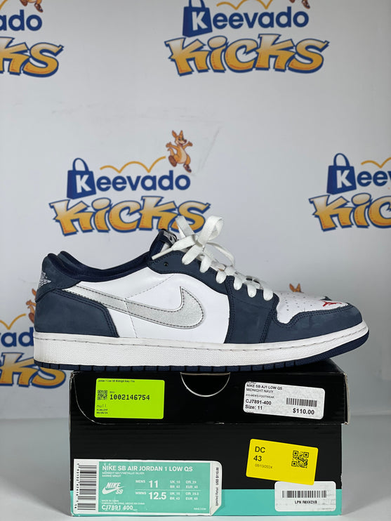 Jordan 1 Low SB Midnight Navy 11m