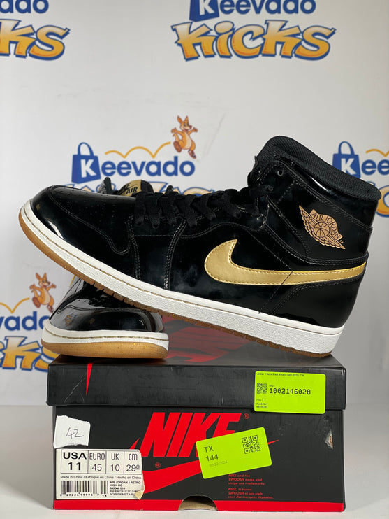 Jordan 1 Retro Black Metallic Gold (2013) 11m