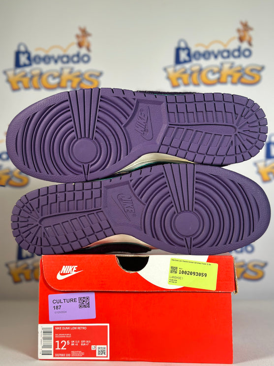 Nike Dunk Low Chenille Swoosh Sail Grand Purple 12.5m