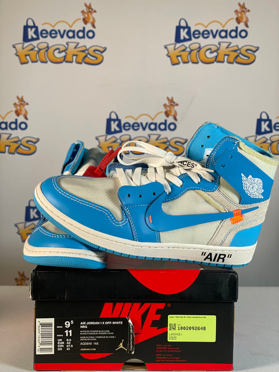 Jordan 1 Retro High Off-White University Blue 9.5M