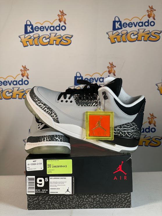 Jordan 3 Retro Wolf Grey 9.5M