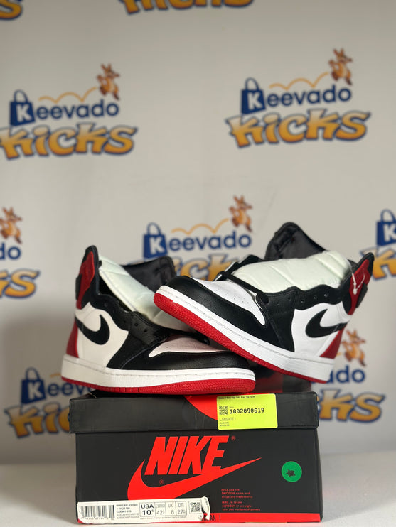 Jordan 1 Retro High Satin Black Toe 10.5w