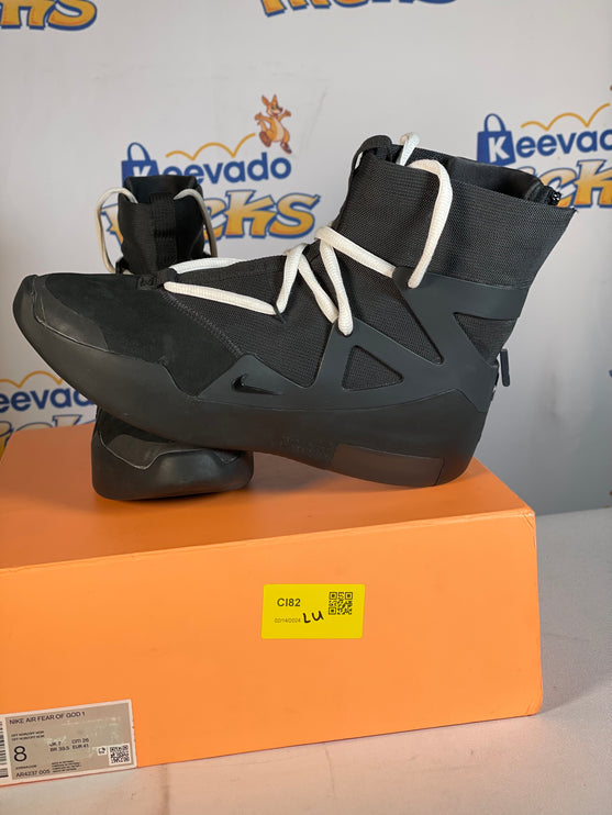 Nike Air Fear Of God 1 Triple Black 8m (Lightly Used)