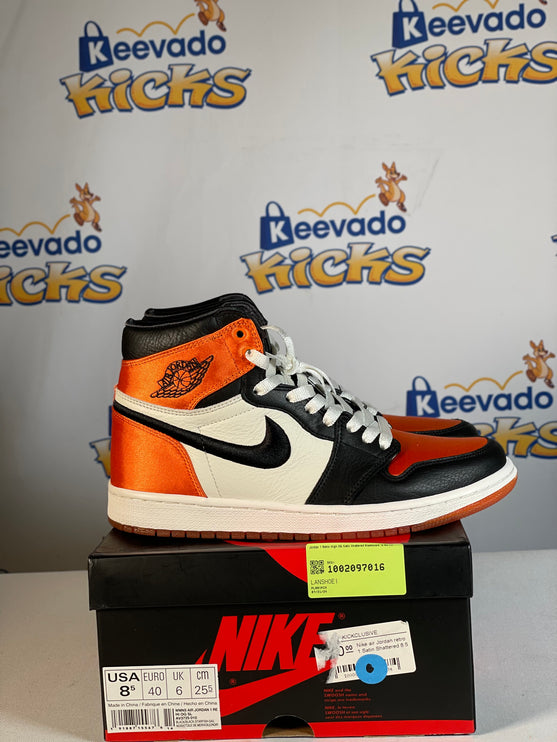 Jordan 1 Retro High Og Satin Shattered Backboard 8.5w (Lightly Used)