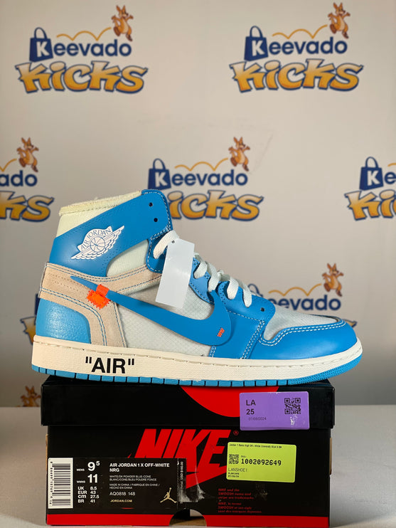 Jordan 1 Retro High Off-White University Blue 9.5M