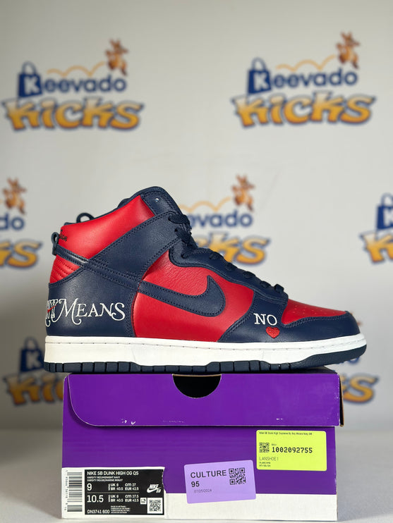 Nike SB Dunk High Supreme By Any Means Navy 9M