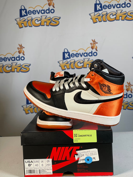 Jordan 1 Retro High Og Satin Shattered Backboard 8.5w (Lightly Used)