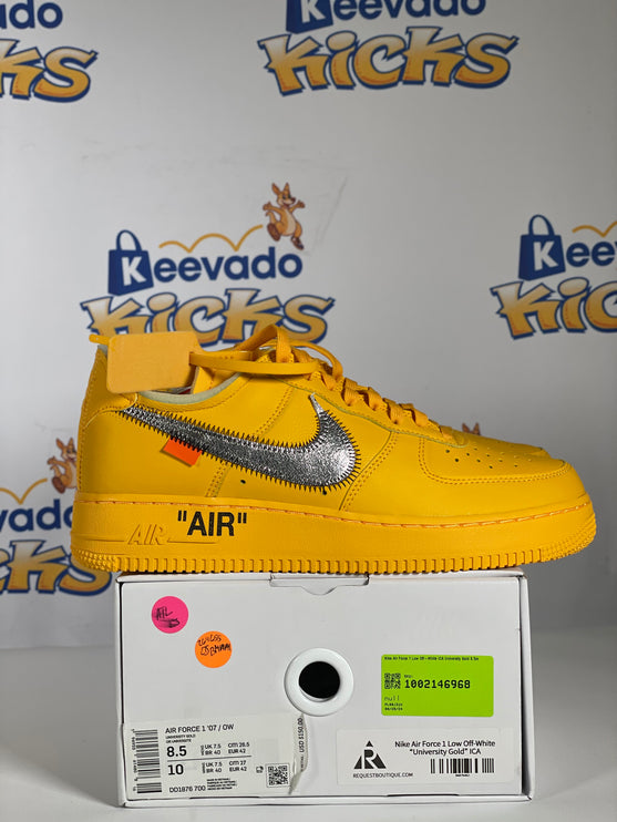 Nike Air Force 1 Low Off-White ICA University Gold 8.5m