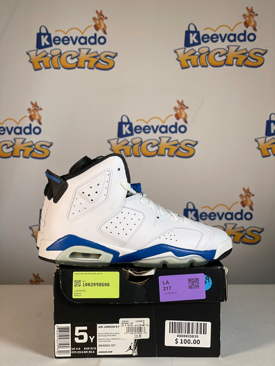 Jordan 6 Retro Sport Blue (2014) (GS) 5Y