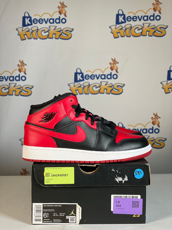 Jordan 1 Mid Banned (2020) (GS) 6.5y