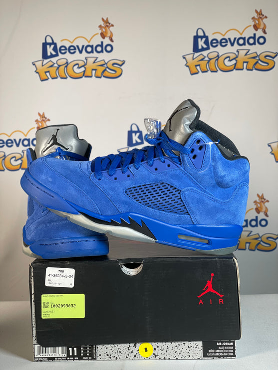 Jordan 5 Retro Blue Suede 11M