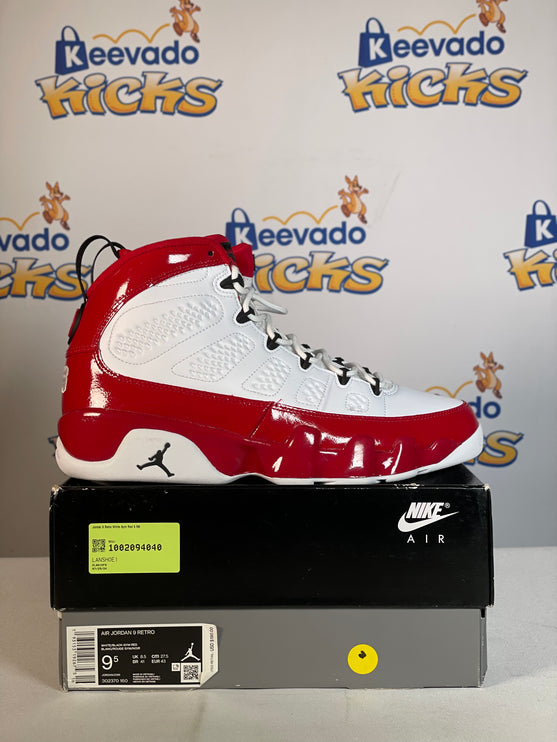 Jordan 9 Retro White Gym Red 9.5M