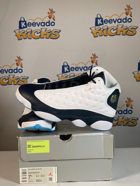 Jordan 13 Retro Obsidian Powder Blue White 7.5M