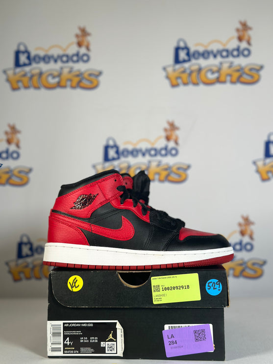 Jordan 1 Mid Banned (2020) (GS) 4y