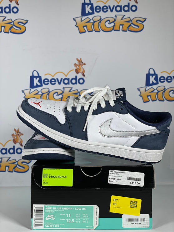 Jordan 1 Low SB Midnight Navy 11m