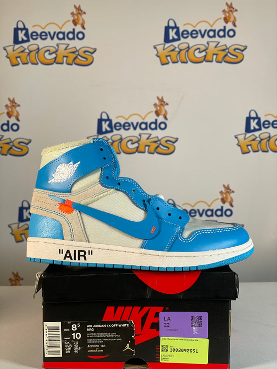 Jordan 1 Retro High Off-White University Blue 8.5M