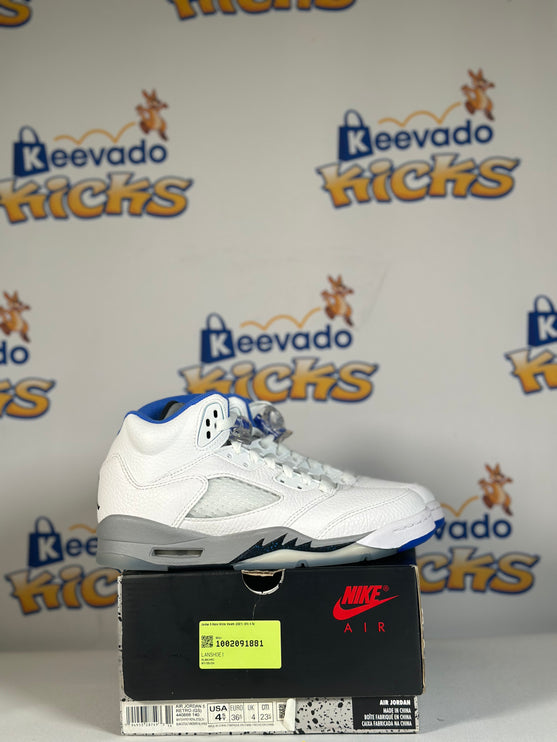 Jordan 5 Retro White Stealth (2021) (GS) 4.5y