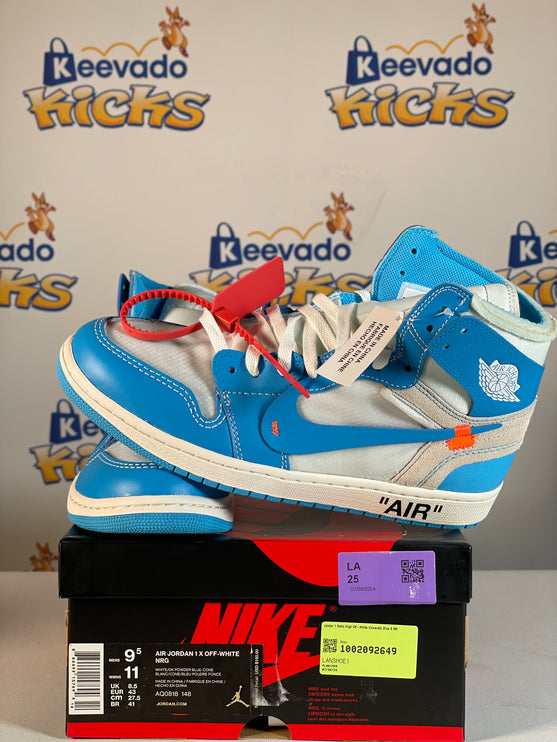 Jordan 1 Retro High Off-White University Blue 9.5M