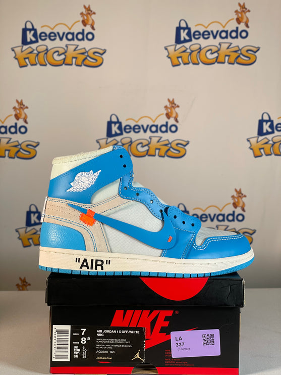 Jordan 1 Retro High Off-White University Blue 7m