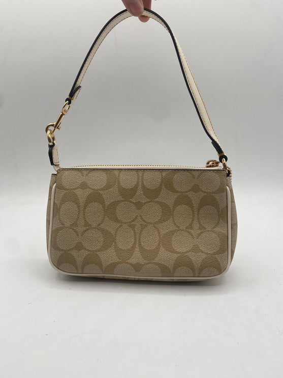 Coach Nolita 19 In Signature Canvas With Floral Applique