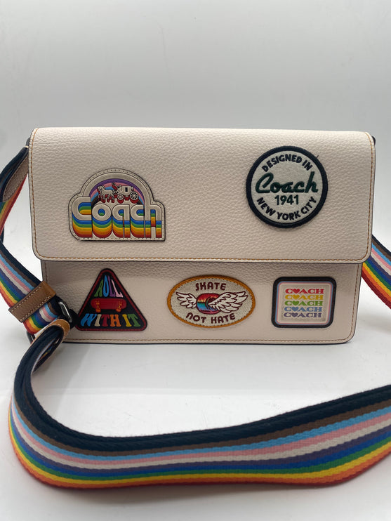 Coach Turner Flap Crossbody Bag with Patches