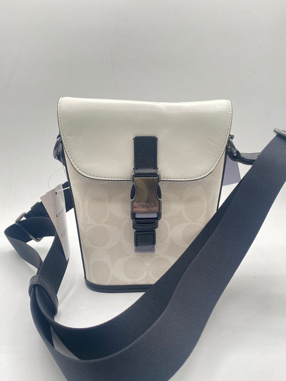 Coach Track Small Flap Crossbody in Colorblock Signature Canvas