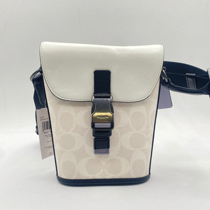 Coach Track Small Flap Crossbody in Colorblock Signature Canvas