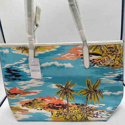 Coach Hawaiian Palm Tree City Shoulder Tote bag