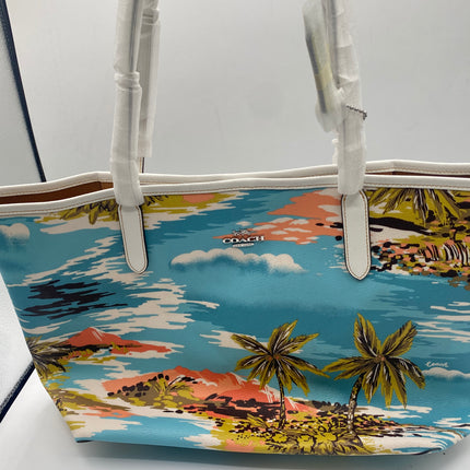 Coach Hawaiian Palm Tree City Shoulder Tote bag