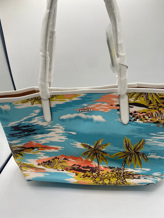 Coach Hawaiian Palm Tree City Shoulder Tote bag