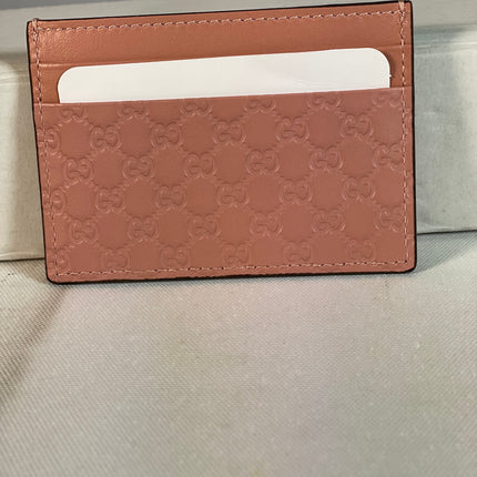 Gucci  Microguccissima Card Holder Soft Pink