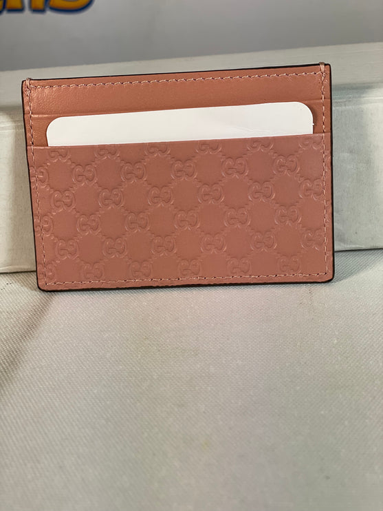 Gucci  Microguccissima Card Holder Soft Pink