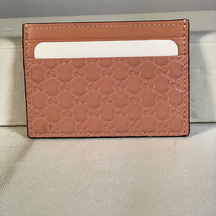 Gucci  Microguccissima Card Holder Soft Pink