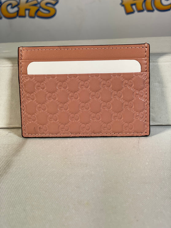 Gucci  Microguccissima Card Holder Soft Pink