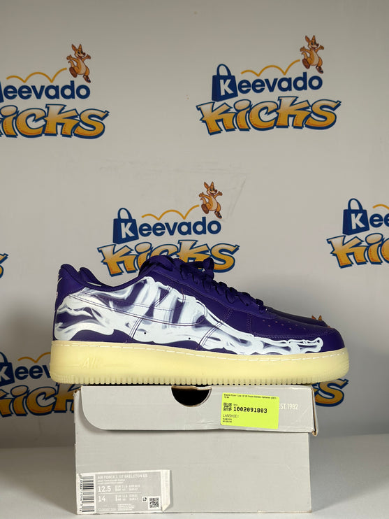 Nike Air Force 1 Low '07 QS Purple Skeleton Halloween (2021) 12.5m