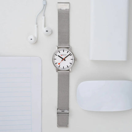 Mondaine EVO2 Watch - Stainless Steel - 43 mm