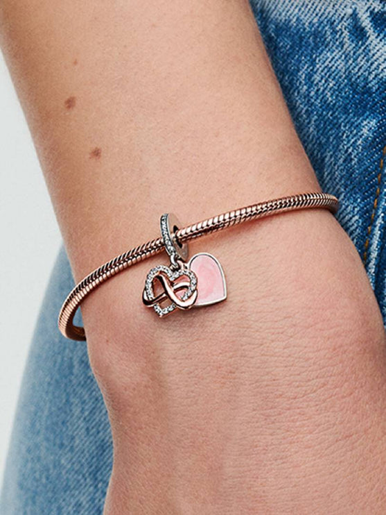 Pandora Sparkling Infinity Heart Dangle Charm