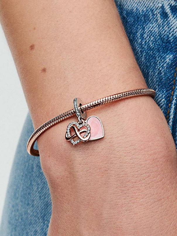 Pandora Sparkling Infinity Heart Dangle Charm