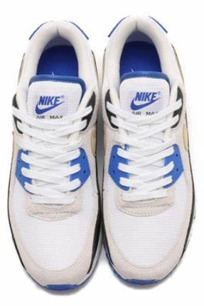 Nike Air Max 90 Premium Men's Shoes White/Racer Blue/Black/Khaki