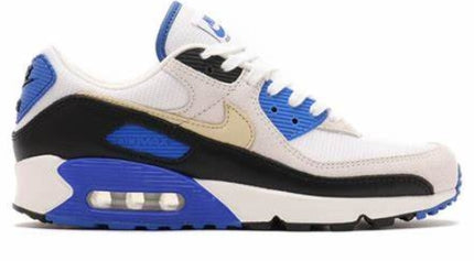 Nike Air Max 90 Premium Men's Shoes White/Racer Blue/Black/Khaki
