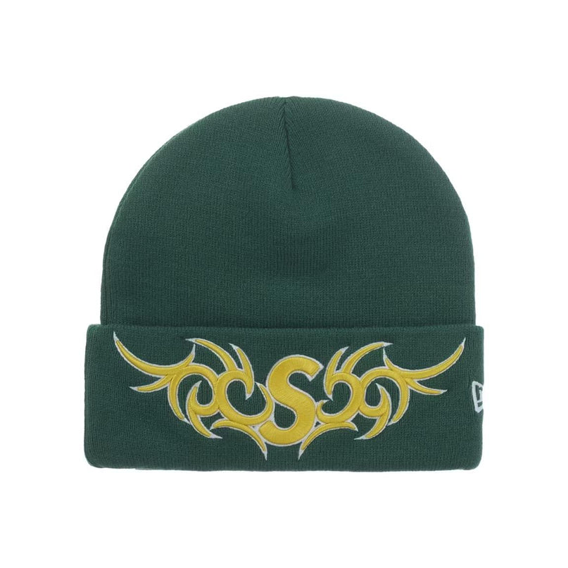 Supreme New Era Tribal S Logo Beanie Green