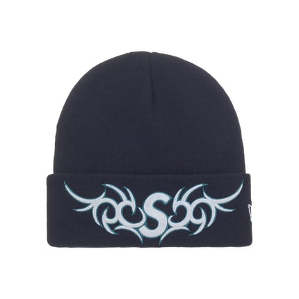 Supreme New Era Tribal S Logo Beanie Navy